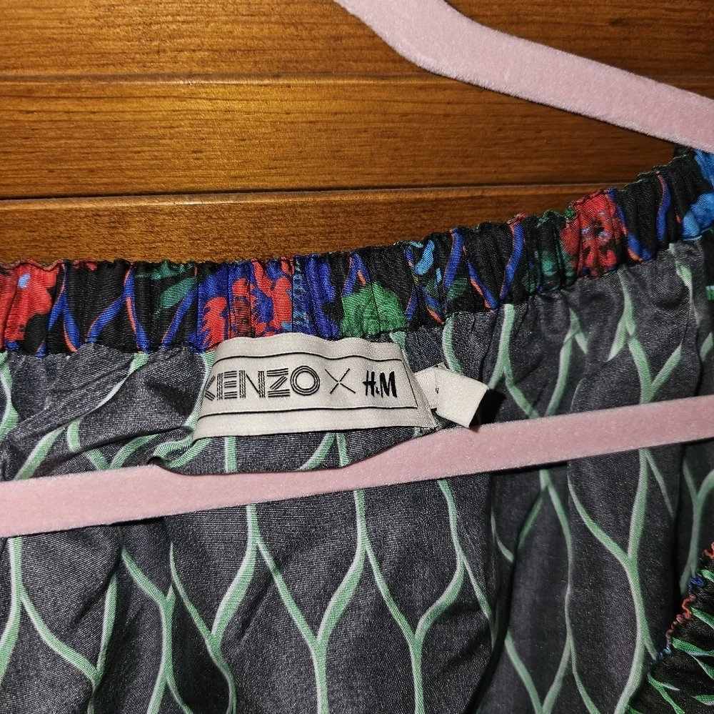 HM x Kenzo Off  Shoulder Multi Color Size 12 - Picture 3 of 3